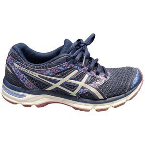 Asics Gel-Excite 4 Running‎ Sneakers Women Size 7 Navy Synthetic Low Top Lace-up
